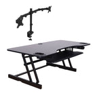 Rocelco - Support de bureau réglable de 45 po avec support pour double écran-Portée verticale améliorée (EVR)