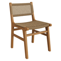 Modway - Rowe Terrasse extérieure Bois de teck Chaise à manger - Naturel-Cadre en bois de teck