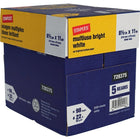 Papier blanc brillant multiusage certifié FSC de Staples, 22 lb, 8,5 po x 11 po, blanc, 2 500 feuilles/caisse-Utilisation avec des imprimantes et phocopieurs à laser et à jet d'encre