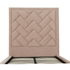 Manhattan Comfort - Lit une place moderne Crosby 81,1" en velours - Nude-Taille de matelas jumeau recommandée : 190 cm x 99 cm