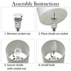 Simple Designs - Petite lampe de table nervurée - Or avec abat-jour noir-10