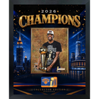 Frameworth - Cadre photoglass de OG Anunoby des New York Knicks trophée du championnat 2026 - 18 po l x 22 po H - or-Présentoir photoglass encadré : cadre PhotoGlass de OG Anunoby des New York Knicks trophée du championnat 2026 motif célébration or pour les amateurs et collectionneurs des New York Knicks