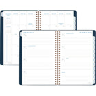 AT-A-GLANCE - Agenda scolaire hebdomadaire/mensuel Signature 2025-2026 - 8 1/2 po H x 5 3/8 po l - bleu marine - bilingue-Reliure à double spirale