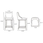 Manhattan Comfort - Shubert tabouret de comptoir moderne en similicuir 22,64" - gris clair - lot de 2-Recouvert d’un magnifique similicuir avec rembourrage rempli de mousse haute densité