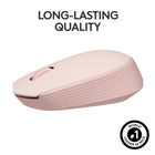 Logitech - M171 Souris Sans Fil pour PC, Mac, Ordinateur portable, 2,4 GHz avec Mini-récepteur USB - Rose-Navigation Facile : Grâce au défilement contrôlé ligne par ligne et au suivi optique, la souris Logitech M171 offre un contrôle fluide et précis du curseur sur presque toutes les surfaces
