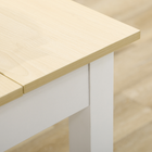 HOMCOM - Table à manger scandinave avec plateau effet bois et pieds épais pour 4-6 personnes - chêne-Assemblage requis 