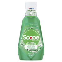 Crest - Bain de bouche Scope Classic Mint - 1 L-Vous recevrez une bouteille de 1 L du rince-bouche Crest Scope Classique, saveur Menthe originale