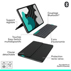 Logitech - Flip Folio pour iPad Pro 13 pouces, iPad Air 13 pouces-Raccourcis complets : toutes vos touches de raccourci iOS familières avec une disposition iPadOS compacte et complète	