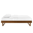 Modway - Billie Bois Cadre complet de plate-forme, Noyer-Assemblée requise