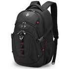 Swissdigital - Sac à dos noir VECTOR avec localisateur SDD-PORT DE CHARGE USB INTÉGRÉ - Équipé d'un port de charge USB avec conception de câble intégré, offrant un accès rapide pour charger vos appareils électroniques tels que smartphones, tablettes, Kindles et tous les autres appareils USB en déplacement tout en les utilisant en même temps.