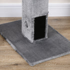 PawHut - Griffoir pour chat, grattoir de 31 po de haut pour chats d’intérieur - gris-Matériau : Panneau de particules, jute et peluche 