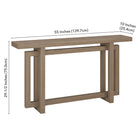 Hudson&Canal - Console Breslow 55" L - Chêne gris vieilli-9