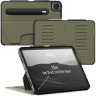 Zugu - Étui pour iPad Pro 11 po 2020/2021/2022 - Édition Limitée - Vert Olive-Étui folio magnétique