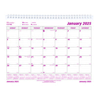 Brownline - 2025 Calendrier mural mensuel - 8 1/2 po x 11 po - Anglais-Calendrier de 12 mois: janvier 2025 à décembre 2025