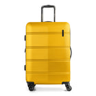Swiss Mobility 26, 5 po LAX Valise moyenne rigide - Jaune-Roues doubles à 360 degrés (8 roues) pour un roulement sans effort