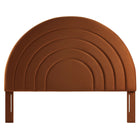 Modway - Solana Arqué Performance Velvet Tête de lit Queen, Rouille-Assemblée requise