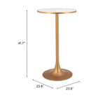 Zuo - Bite Table de bar - Beige/Or-6