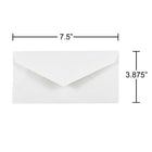 JAM Paper Enveloppes nº 7 format livret à rabat commercial gommé, 3/4 x 3 7/8 x 7 1/2 po, blanches, 200 par paquet-Matériau : papier