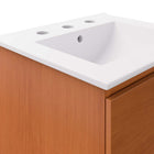 Modway - Scenic Fixation murale de 18" Vanette de salle de bain - Blanc cerise-Assemblée requise