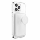 PopSockets - Chargeur Power Pack MagSafe - 5000 mAh - Blanc/Transparent-Interface magnétique compatible MagSafe pour une recharge par simple fixation.