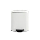 Modern Homes - Poubelle rectangulaire 6 L - blanc mat-Capacité compacte de 6 L pour usage polyvalent