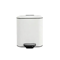 Modern Homes - Poubelle rectangulaire 6 L - blanc mat-Capacité compacte de 6 L pour usage polyvalent