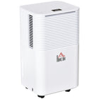 HOMCOM - déshumidificateur portable silencieux 1500 pieds carrés avec 3 modes - blanc-Puissante élimination de l'humidité (jusqu'à 21 pintes/jour de déshumidification), réservoir d'eau de 4 pintes