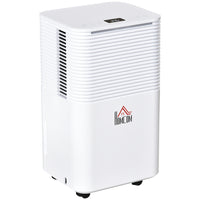 HOMCOM - déshumidificateur portable silencieux 1500 pieds carrés avec 3 modes - blanc-Puissante élimination de l'humidité (jusqu'à 21 pintes/jour de déshumidification), réservoir d'eau de 4 pintes