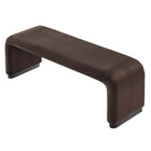 Modway - Koda Performance Velvet Banc long de la chute d’eau - Brun chocolat noir-Assemblée requise