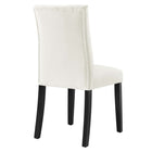 Modway - Duchess Performance Velvet Chaises de salle à manger Ensemble de 2 - Blanc-Assemblée requise