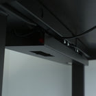 MotionGrey - Plateau de gestion des câbles sous bureau - Organisateur de cordons pour bureaux assis-debout et postes de travail - Noir-Spacieux et polyvalent : conçu pour accueillir plusieurs blocs d’alimentation, multiprises et faisceaux de câbles-idéal pour les configurations de bureau complexes