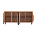 Manhattan Comfort - Jodie 64,6 po Buffet Moderne d’Inspiration Mid-Century - Érable-15,7 po L x 64,6 po l x 32 po H