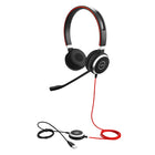 Jabra - Evolve 40 Casque Filaire Stereo Professionnel - 3,5 mm, Connexion USB Type-A - Compatible avec Microsoft Teams-Impedance: 32+ / -4,8 Ohm