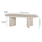 Hudson&Canal - Table basse ovale Alma 48" de largeur - Blanc aulne-9