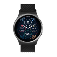 Motorola - Montre intelligente MotoWatch 120 - 45mm avec IA et suivi avancé de votre santé - Noir-Compatible avec Google Assistant et Amazon Alexa pour un contrôle vocal pratique.

