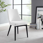 Modway - Viscount Tissu Chaise à manger - Blanc-Rembourrage en mousse dense