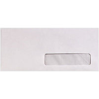 JAM Paper - Enveloppes à Fenêtre sur le Côté Droit #10, Blanc Brillant, 4 1/8 x 9 1/2, Paquet de 50-Enveloppes à fenêtre côté droit n° 10 / 4 1/8 po x 9 1/2 po / 4,125 po x 9,5 po / 105 mm x 241 mm