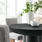 Modway - Caspian Béton rond de 40 po Table à manger, Noir-Tampon de feutre protecteur