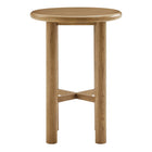 Modway - Alvia Ronde 30  po Bois Bar Table - Chêne vieilli-Table en bois à hauteur de barre