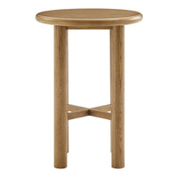 Modway - Alvia Ronde 30  po Bois Bar Table - Chêne vieilli-Table en bois à hauteur de barre