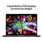 Apple - MacBook Pro 14 po - M5 Pro - CPU 18 cœurs - SSD 2 To - Mémoire 24 Go - Noir infini-Écran pro éclatant - L'écran Liquid Retina XDR 14,2 po affiche des pics de luminosité à 1 600 nits, jusqu'à 1 000 nits de luminosité en continu et un contraste de 1 000 000:1