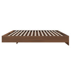Nexera - Lit plateforme double, Noyer-Meubles conçus et produits au Canada à partir de panneaux de particules et de MDF certifiés CARB II/FSC.  Item expédié en 24-48 heures après réception de la commande.  Assemblage requis
