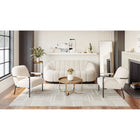 Zuo - Chicago Fauteuil d’appoint - Ivoire-Dimensions: 33,5 po L x 26,0 po L x 32,3 po H