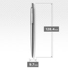Parker - Stylo à bille Jotter - acier inoxydable avec bordure chromée - pointe moyenne - encre bleue-Pointe moyenne