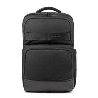 Bugatti - Sac à dos d’affaires de la Collection Blake pour portable 15,6po - Noir-Fait de polyester résistant avec finitions en cuir synthétique