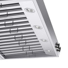 KUCHT KRH480-SS-C 48 po Hotte murale - avec commandes numériques - 1200 CFM - Acier inoxydable-Cette hotte élégante est fournie avec deux filtres à chicane en acier inoxydable compatibles lave‑vaisselle
