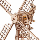 EWA Eco-Wood-Art - Kit de construction STEM en bois 3D d'un moulin à vent - Lot de 227-Instructions d'assemblage claires et colorées, étape par étape