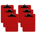 Davis Group - Planchettes à pince à ressort, format lettre, 9 po l x 12 po H – Rouge - 6 par paquet-Les planchettes sont fabriquées en plastique moulé par injection résistant et durable et présentent des bords lisses