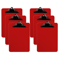 Davis Group - Planchettes à pince à ressort, format lettre, 9 po l x 12 po H – Rouge - 6 par paquet-Les planchettes sont fabriquées en plastique moulé par injection résistant et durable et présentent des bords lisses