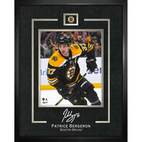 Patrice Bergeron 16x20 Replica Signature Frame Bruins - Impression encadree - 16" x 20"-Qualité supérieure - virtual frames
